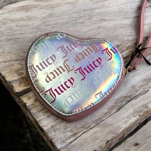 Juicy Couture Holographic Heart Wristlet - Picture 2 of 3